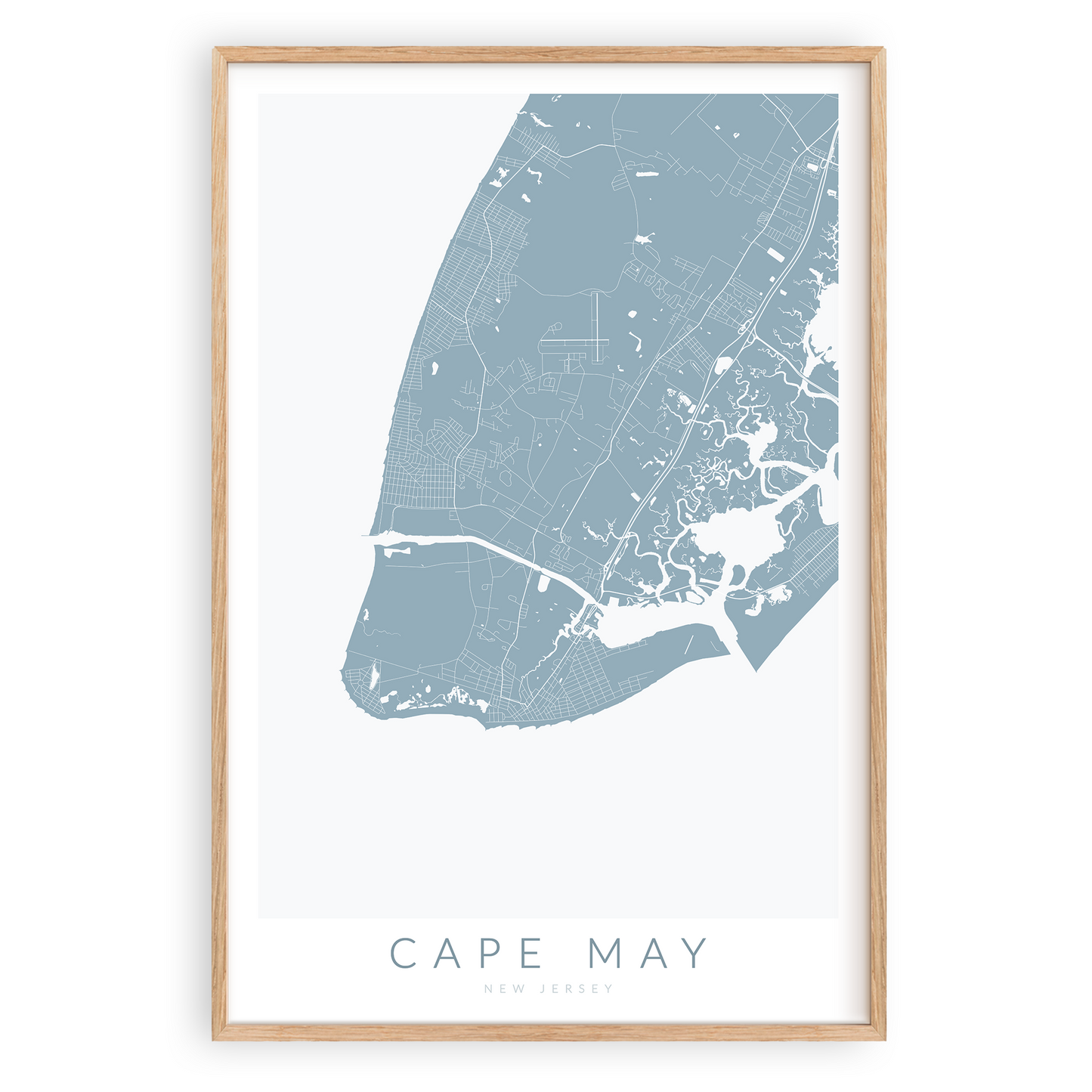 Cape May New Jersey Map Print