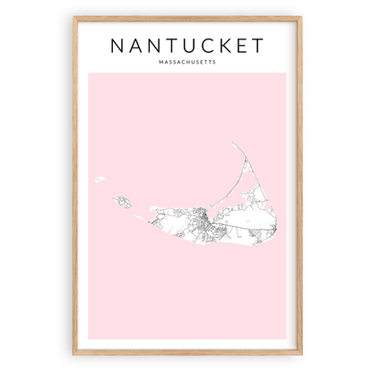 Nantucket Minimalist Map Print
