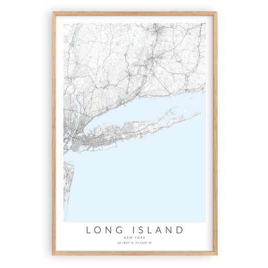 Long Island New York Map Print