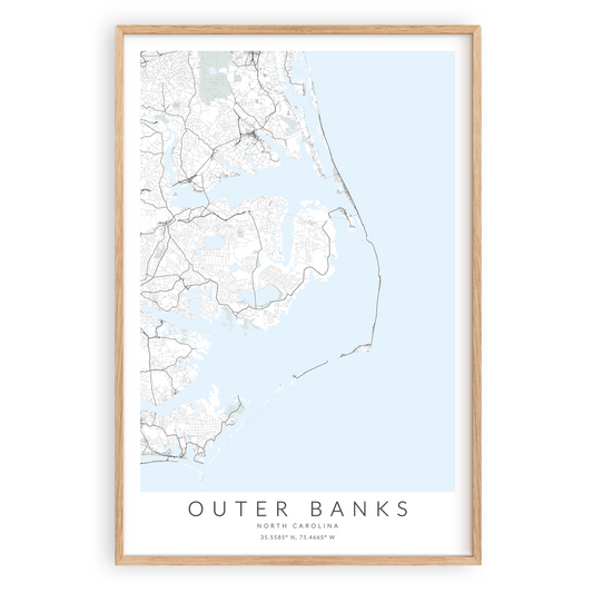 Outer Banks Map Print