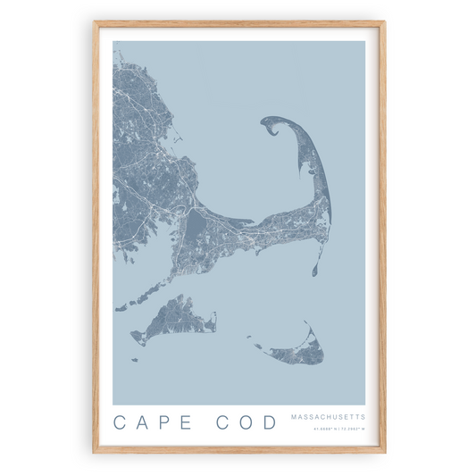 Cape Cod Map Print - Purple