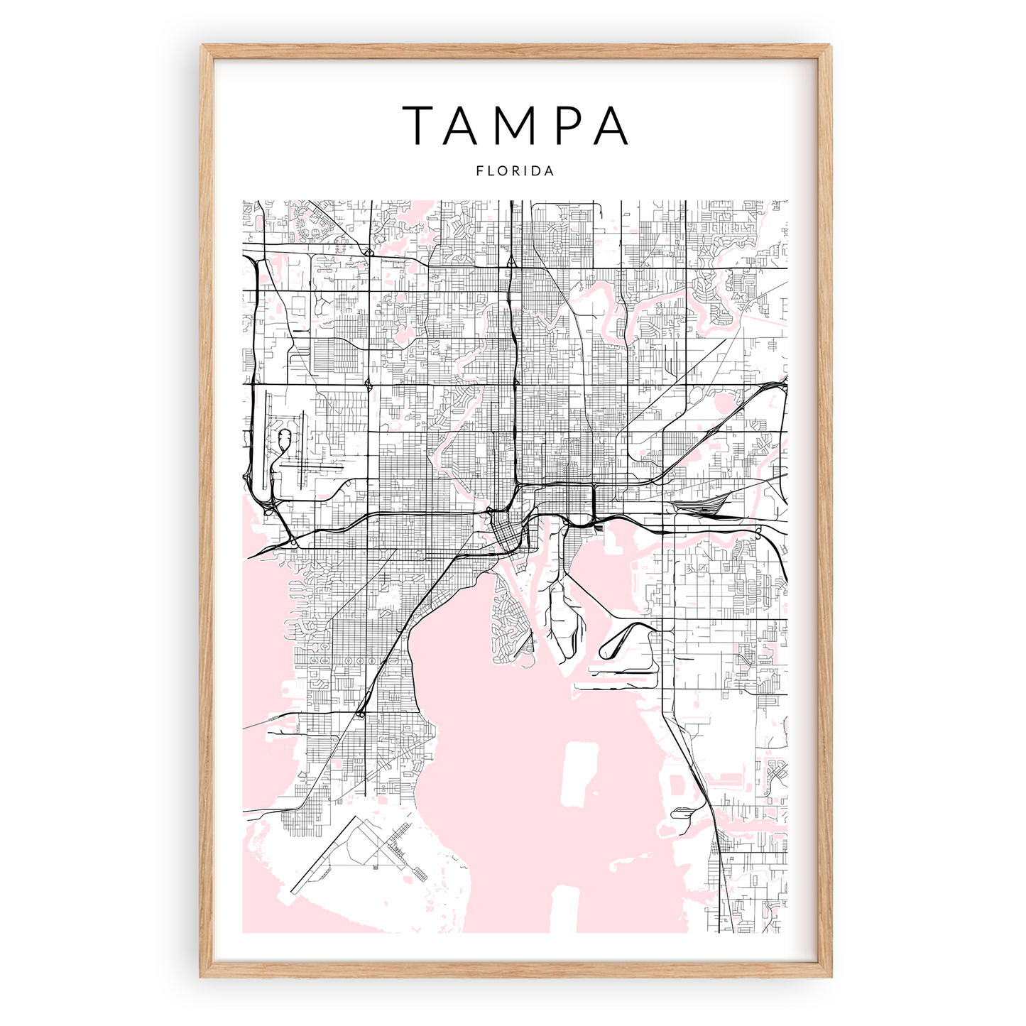 Tampa Minimalist Map Print