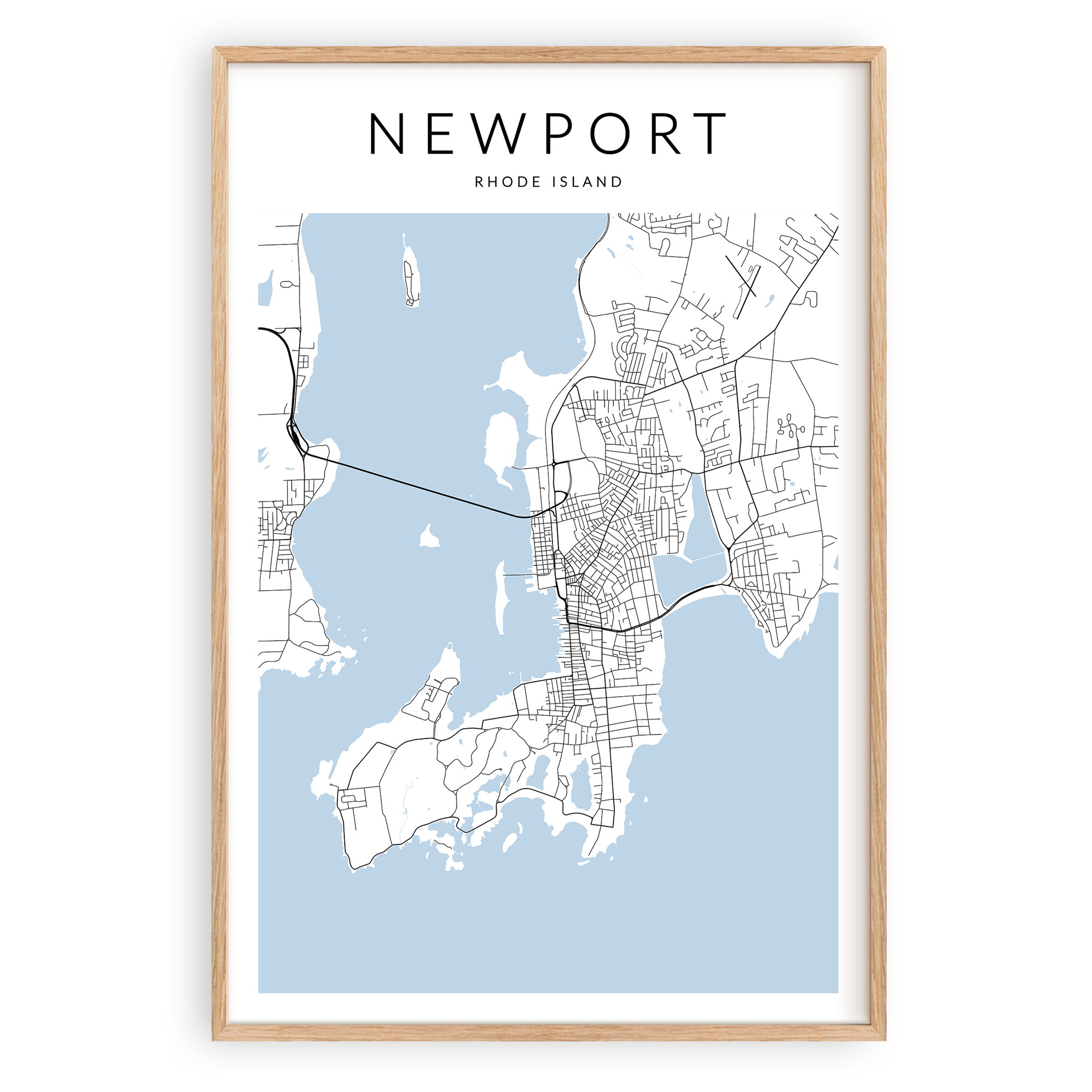 Newport Minimalist Map Print – VirtualMap