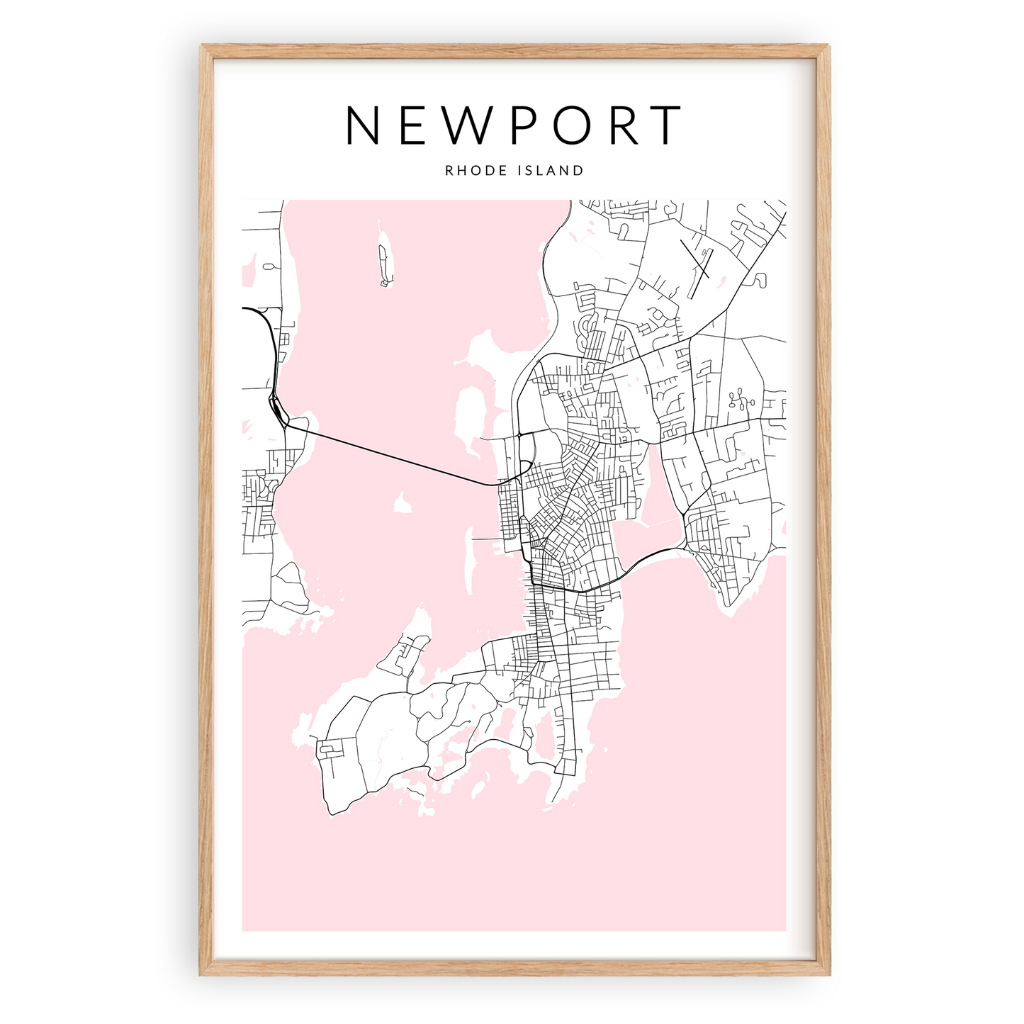 Newport Minimalist Map Print