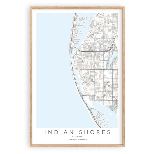 Indian Shores Map Print
