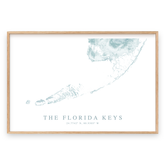 florida keys map poster