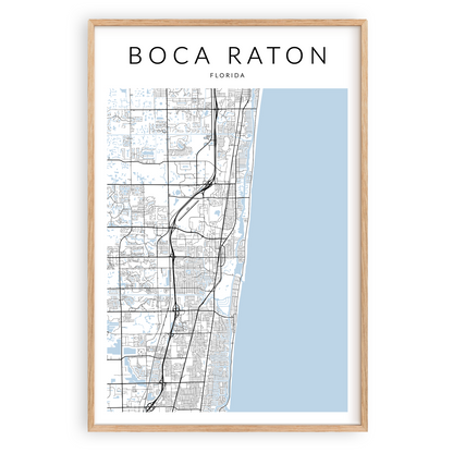 Boca Raton Florida Minimalist Map Print