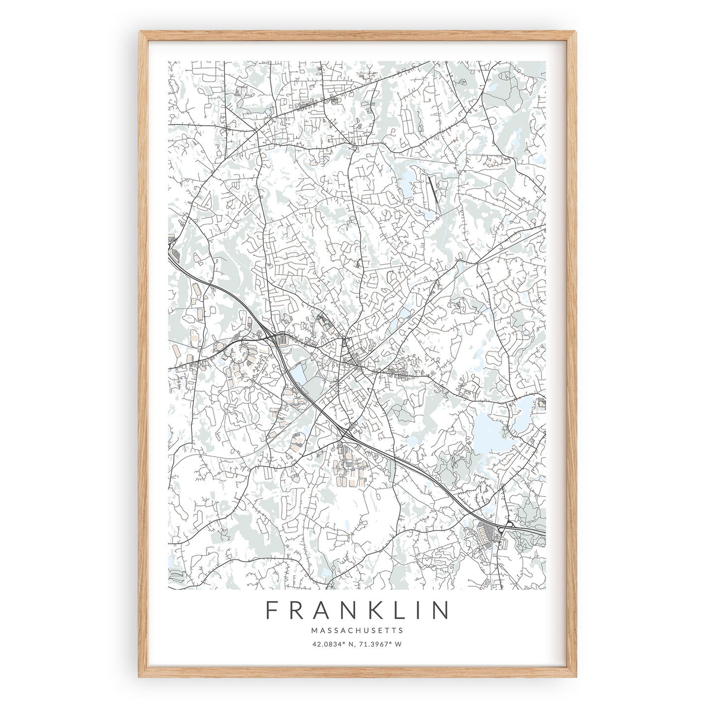 Franklin Map Print