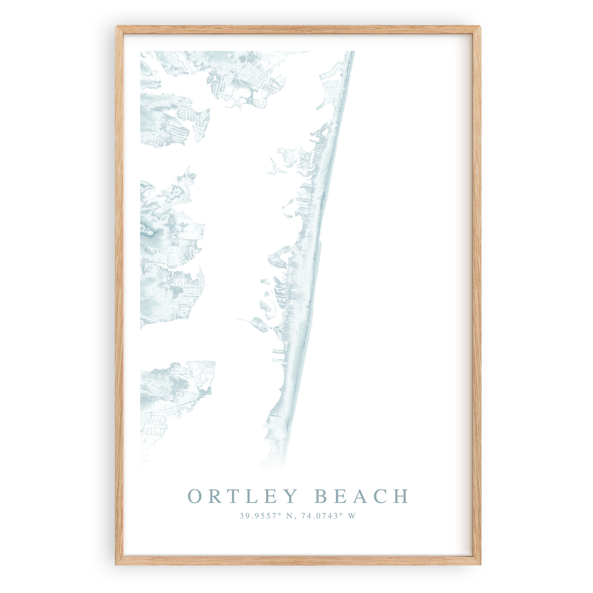 ortley beach new jersey map print