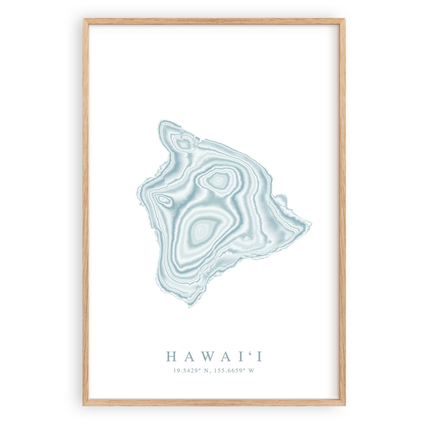 big island hawaii map print