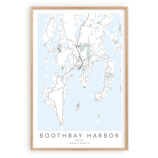 Boothbay Harbor Map Print