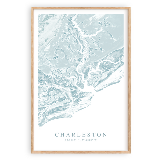 Charleston SC Map Print