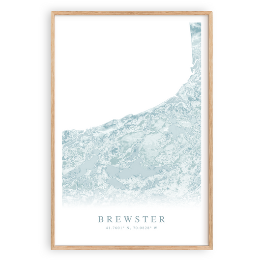 brewster massachusetts map print