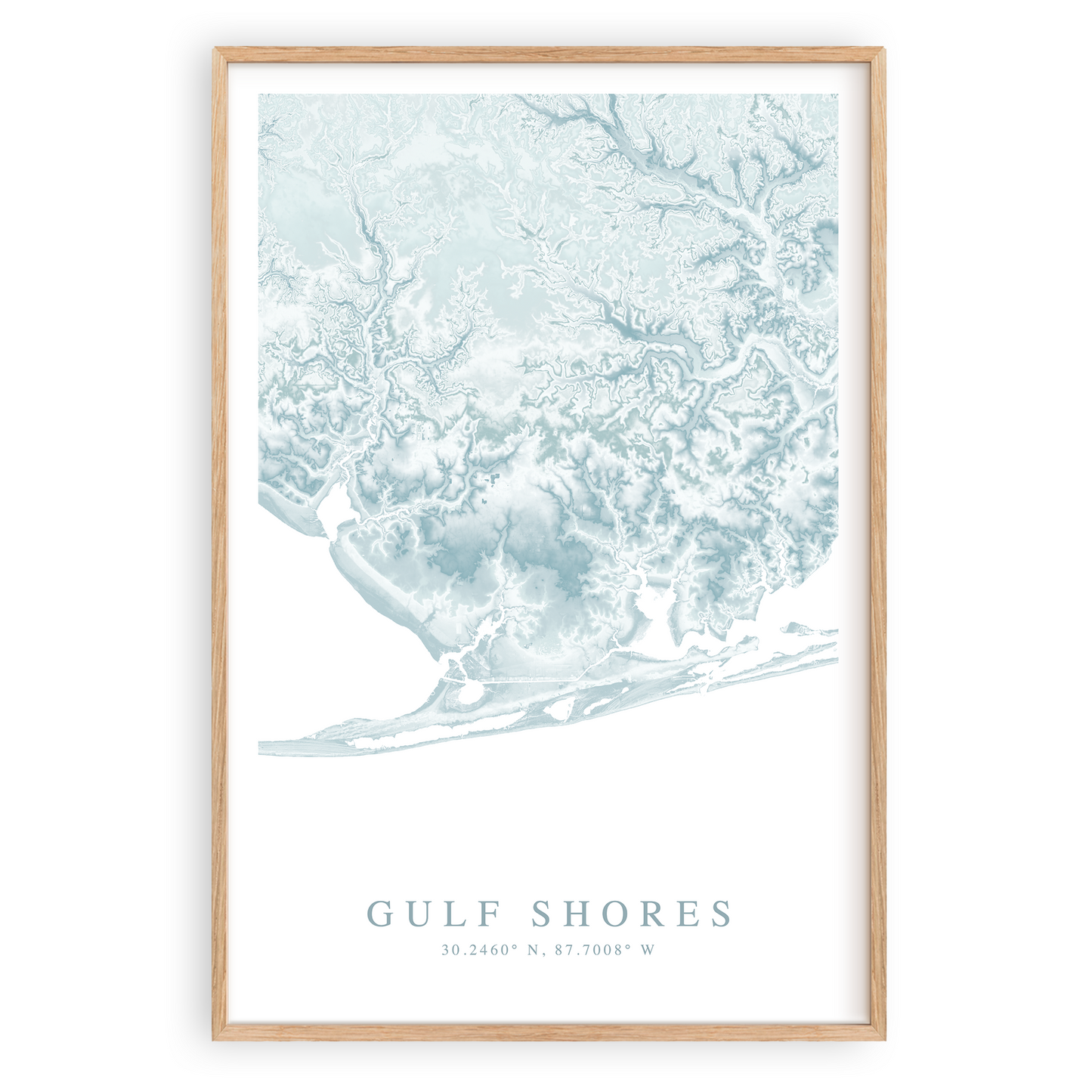 gulf shores alabama map print