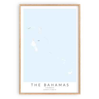 Bahamas Map Print