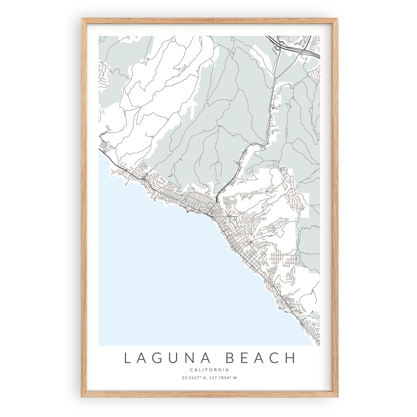Laguna Beach Map Print