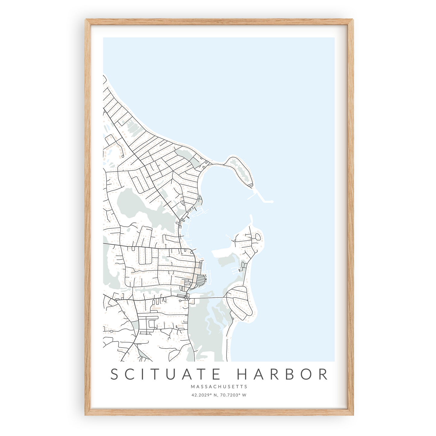 Scituate Harbor Map Print