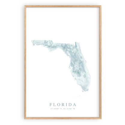 Florida Map Print