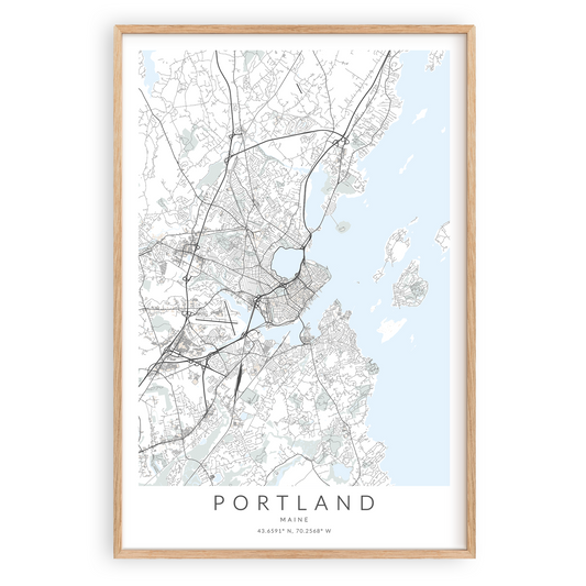 Portland Maine Map Print