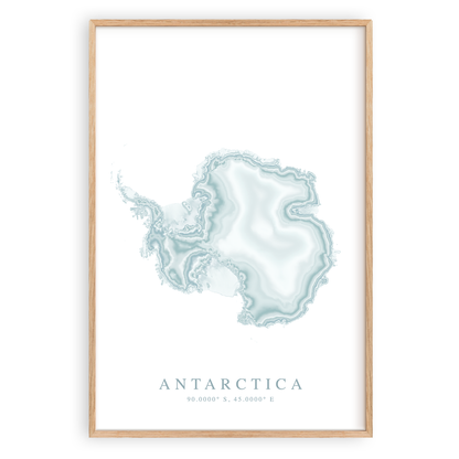 Antarctica Map Print