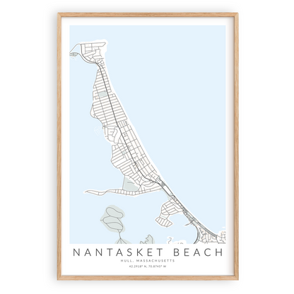 Nantasket Beach Map Print