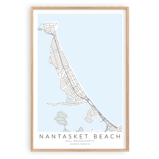 Nantasket Beach Map Print