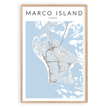 Marco Island Minimalist Map Print