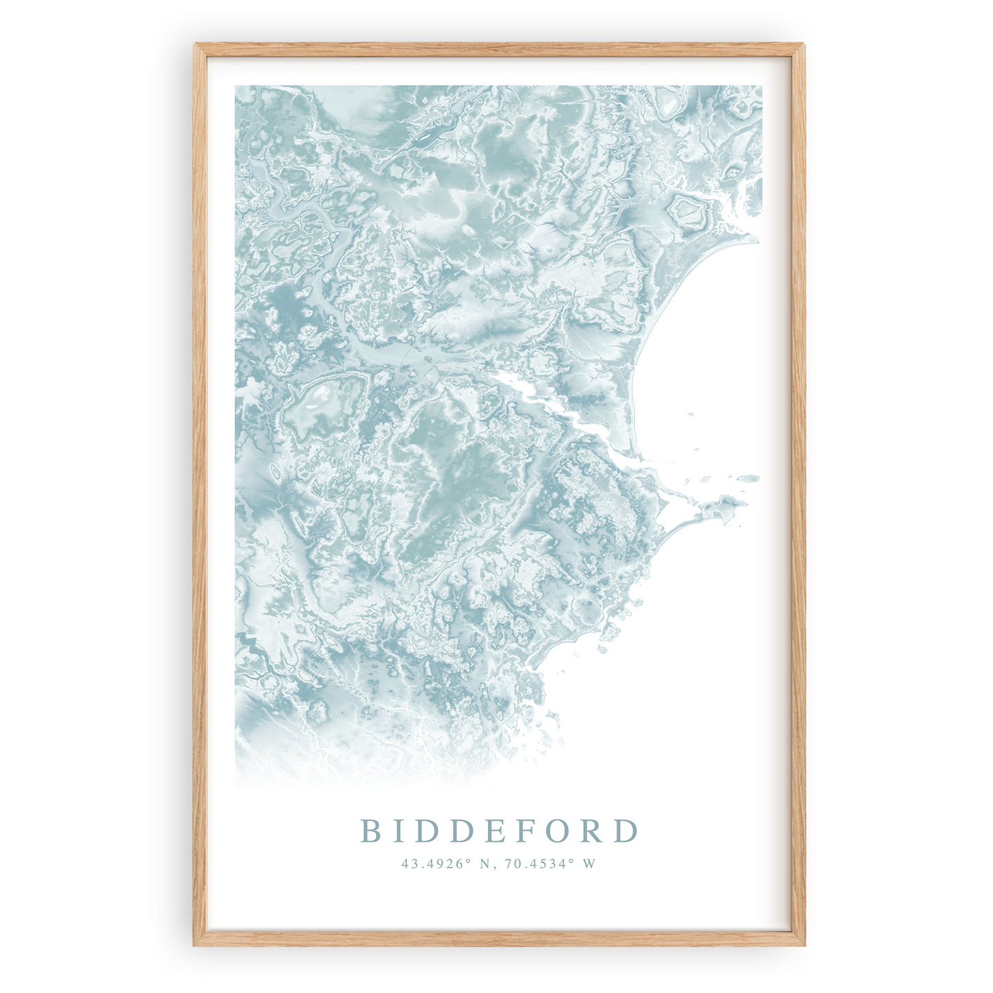 biddeford maine map print