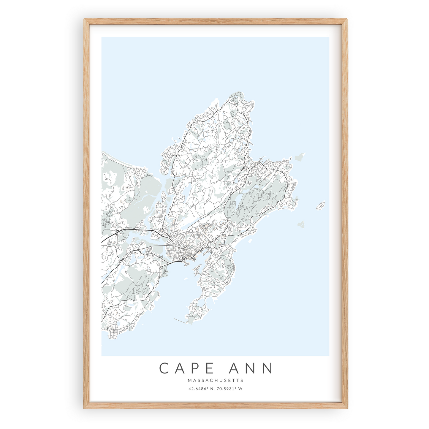 Cape Ann Map Print