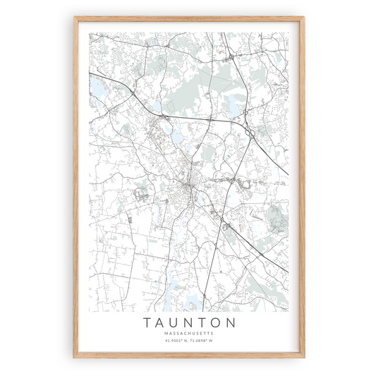 Taunton Map Print