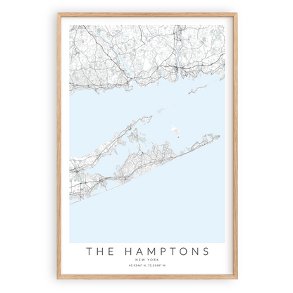 the hamptons map print
