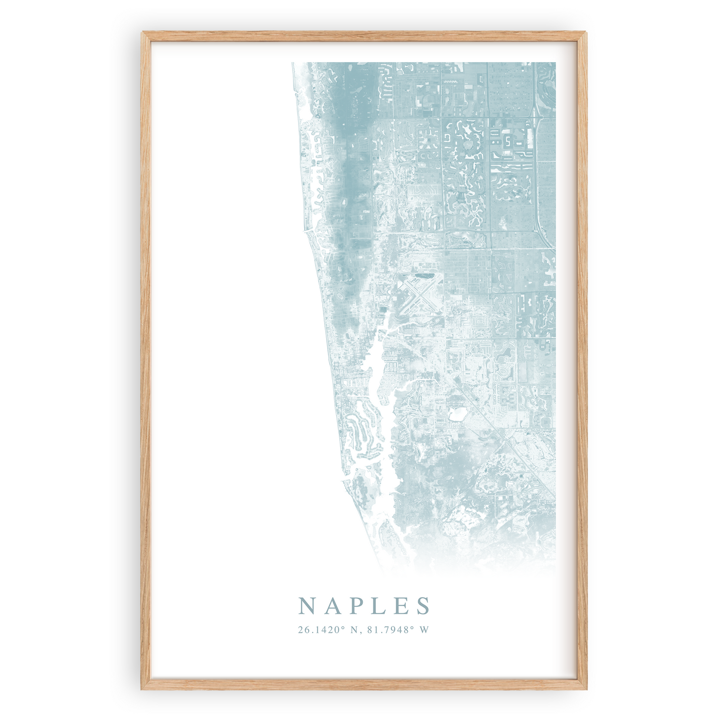 naples florida map poster