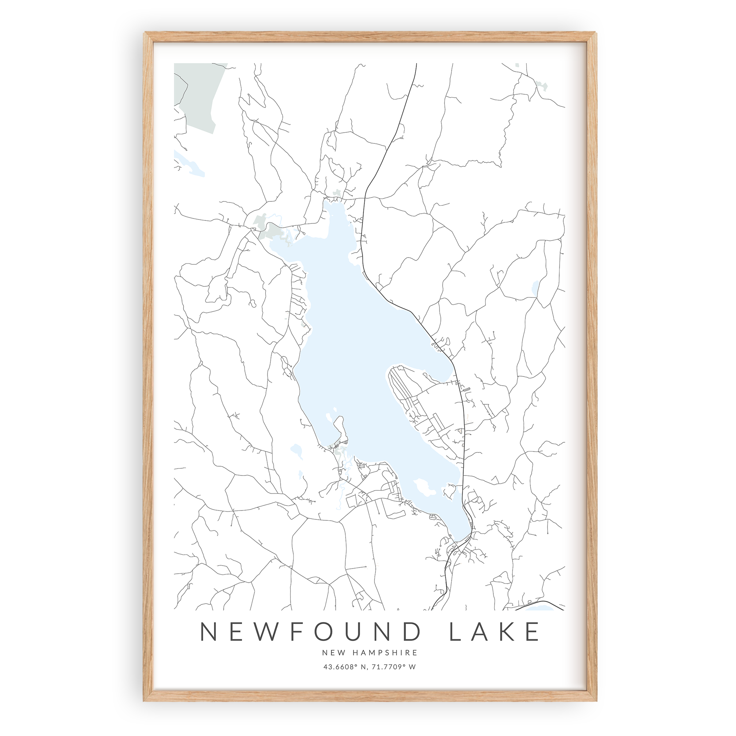 Newfound Lake Map Print – VirtualMap