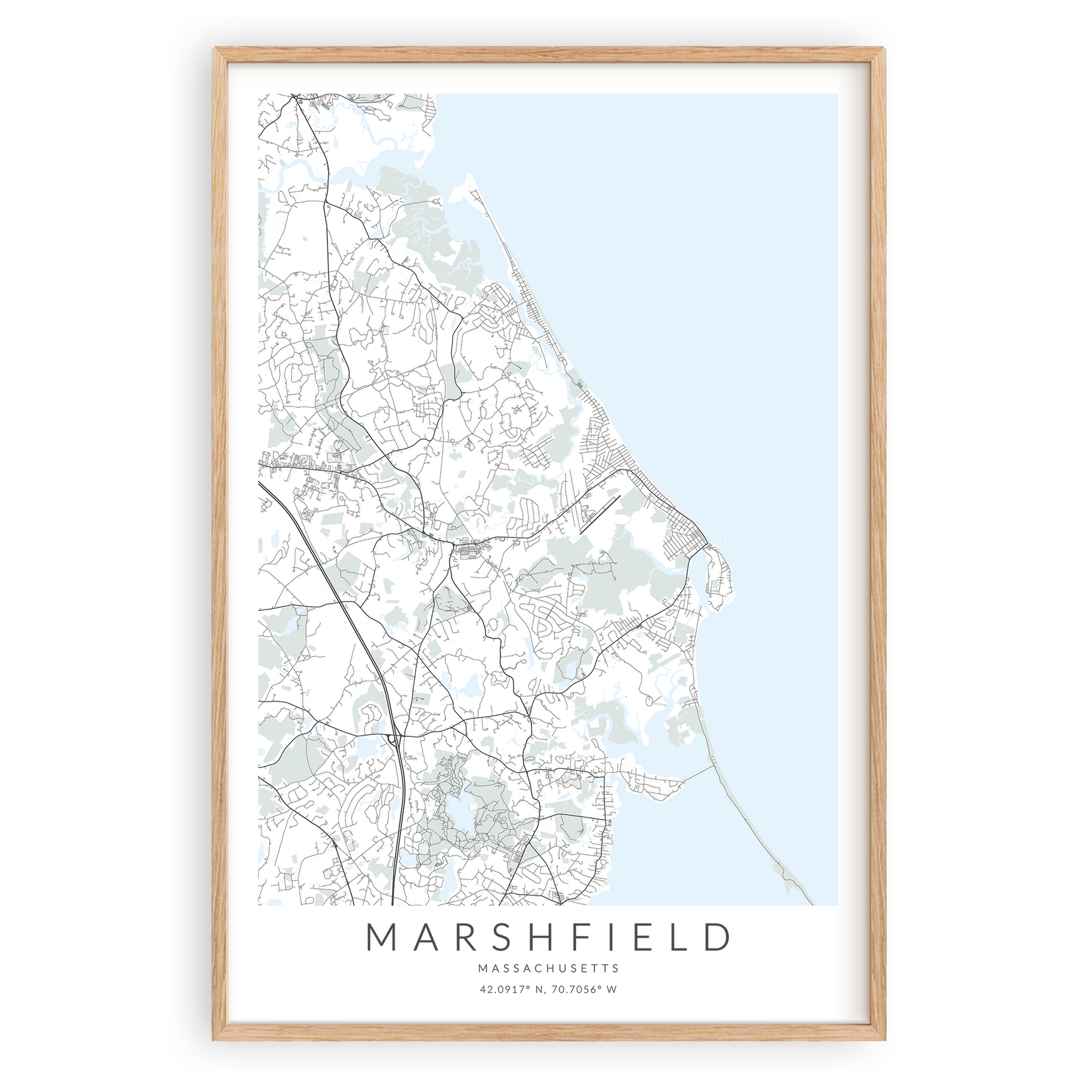 Marshfield Massachusetts Map Print – VirtualMap