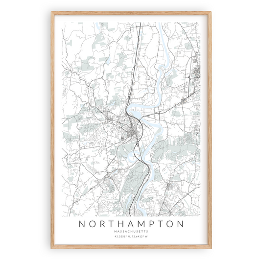 Northampton Map Print