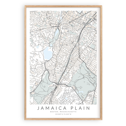 Jamaica Plain Map Print