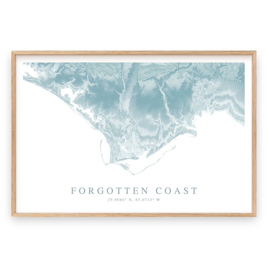 forgotten coast florida map poster