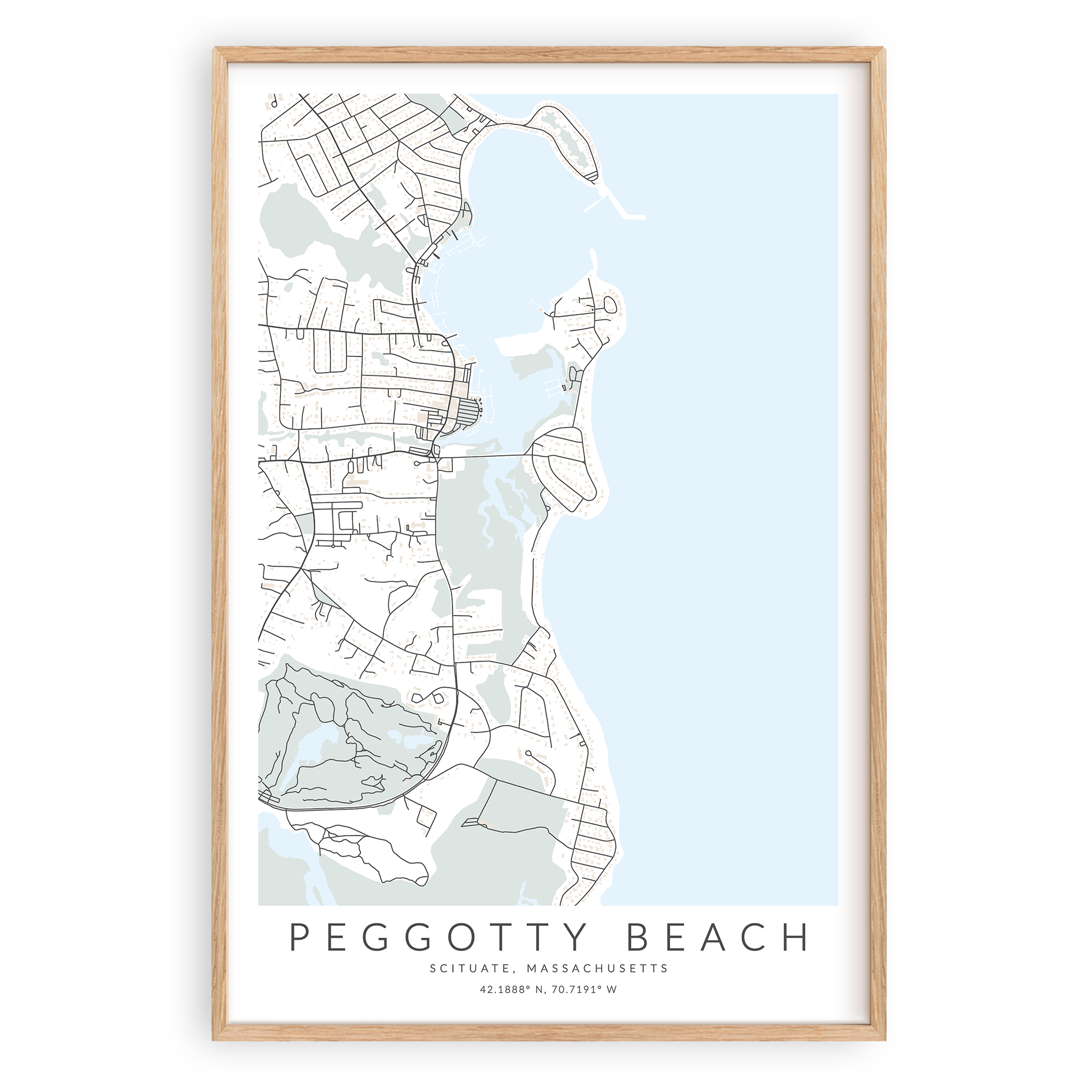 Peggotty Beach Map Print – VirtualMap