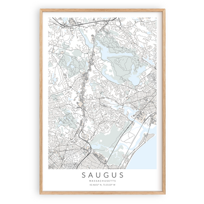 Saugus Map Print