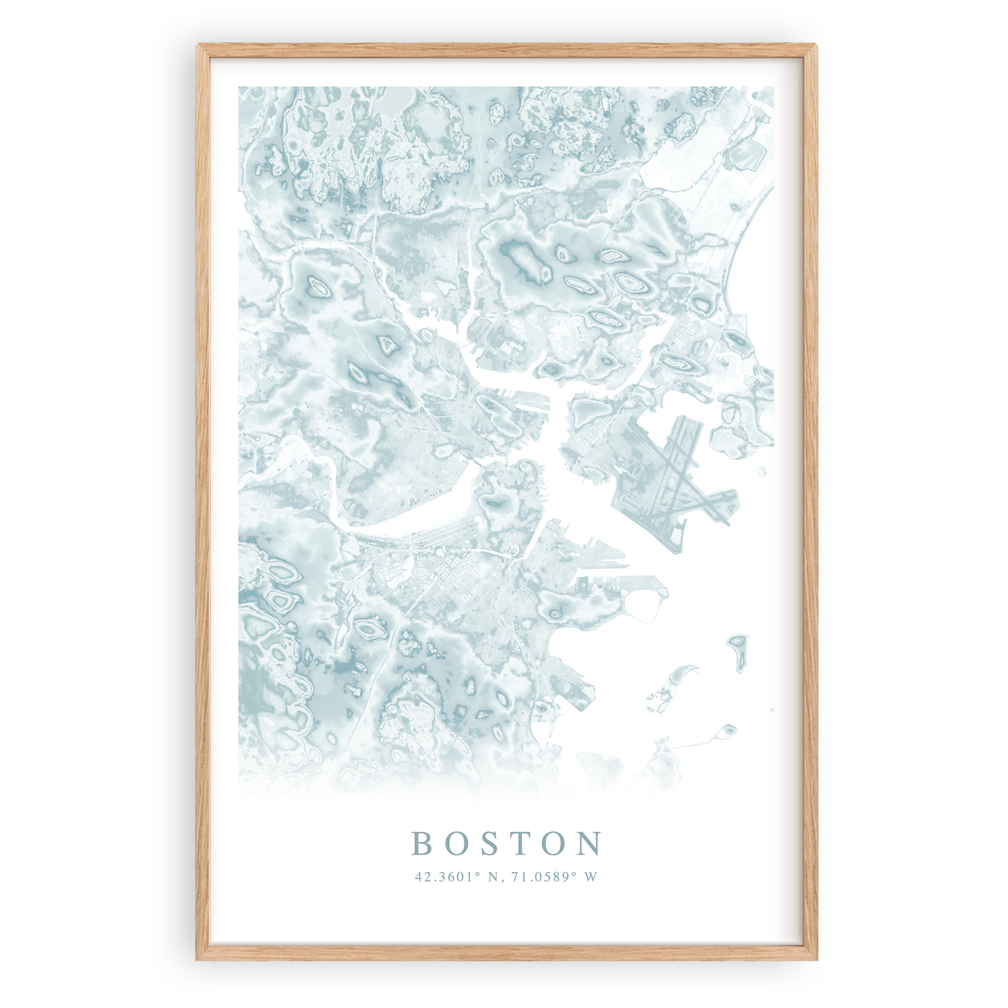 boston massachusetts map poster
