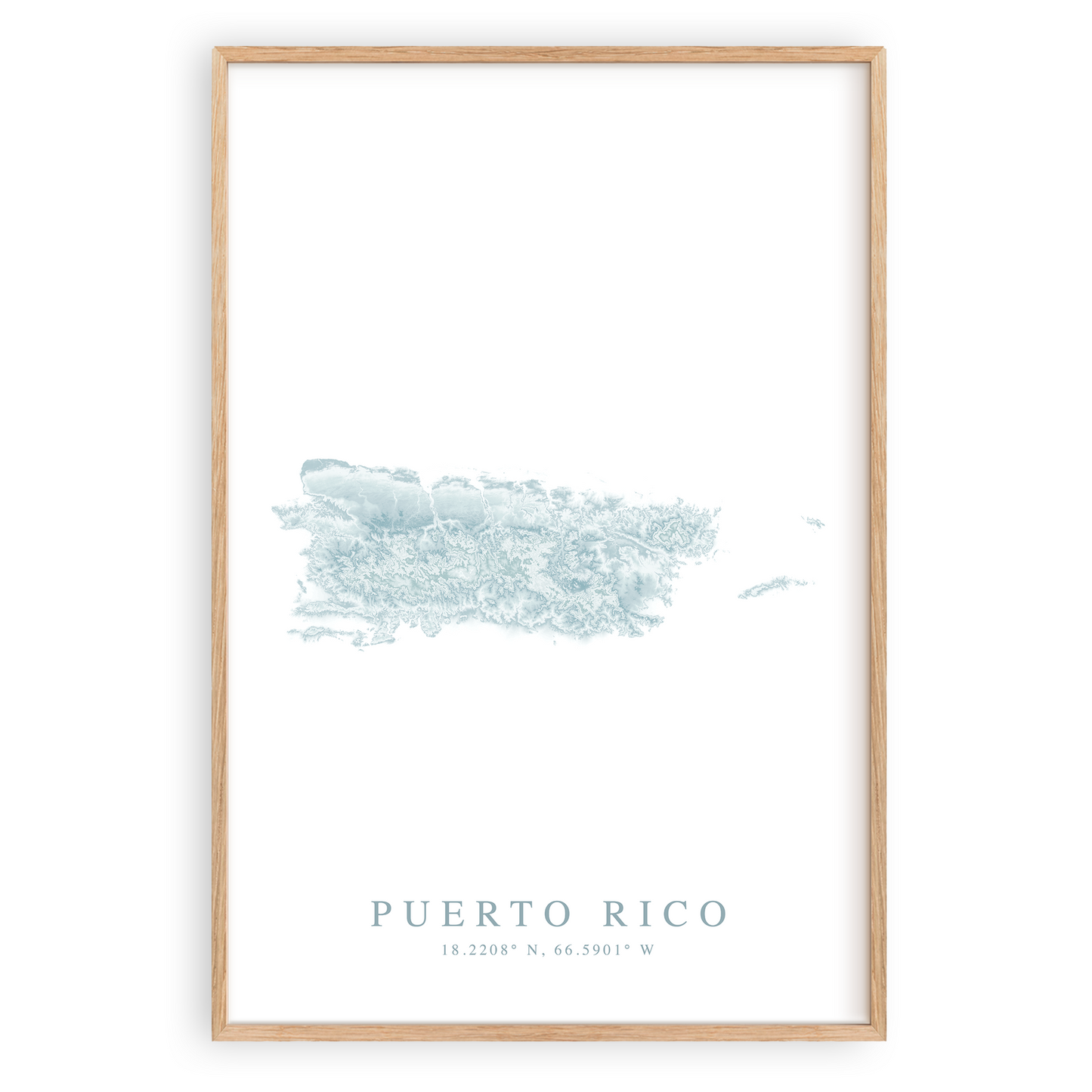 Puerto Rico Map Print