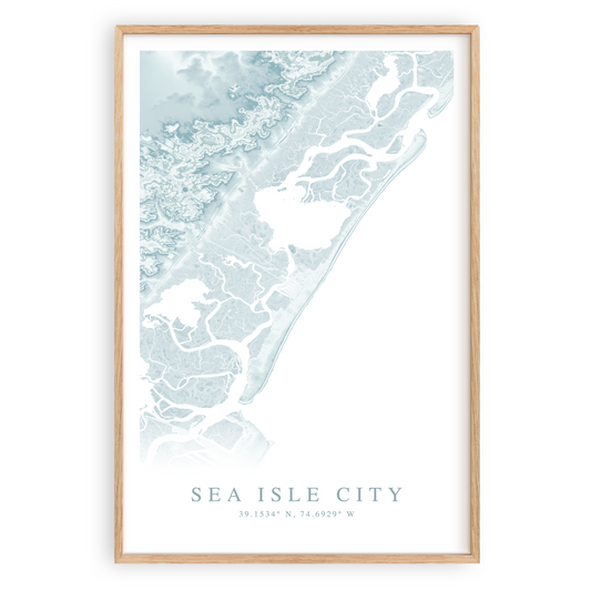 sea isle city new jersey map print