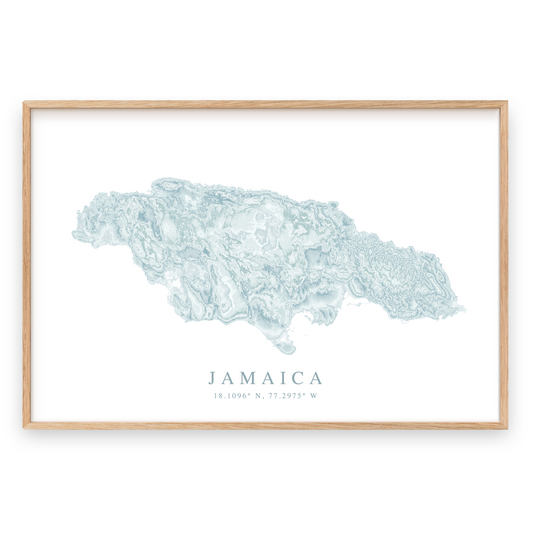 jamaica map print