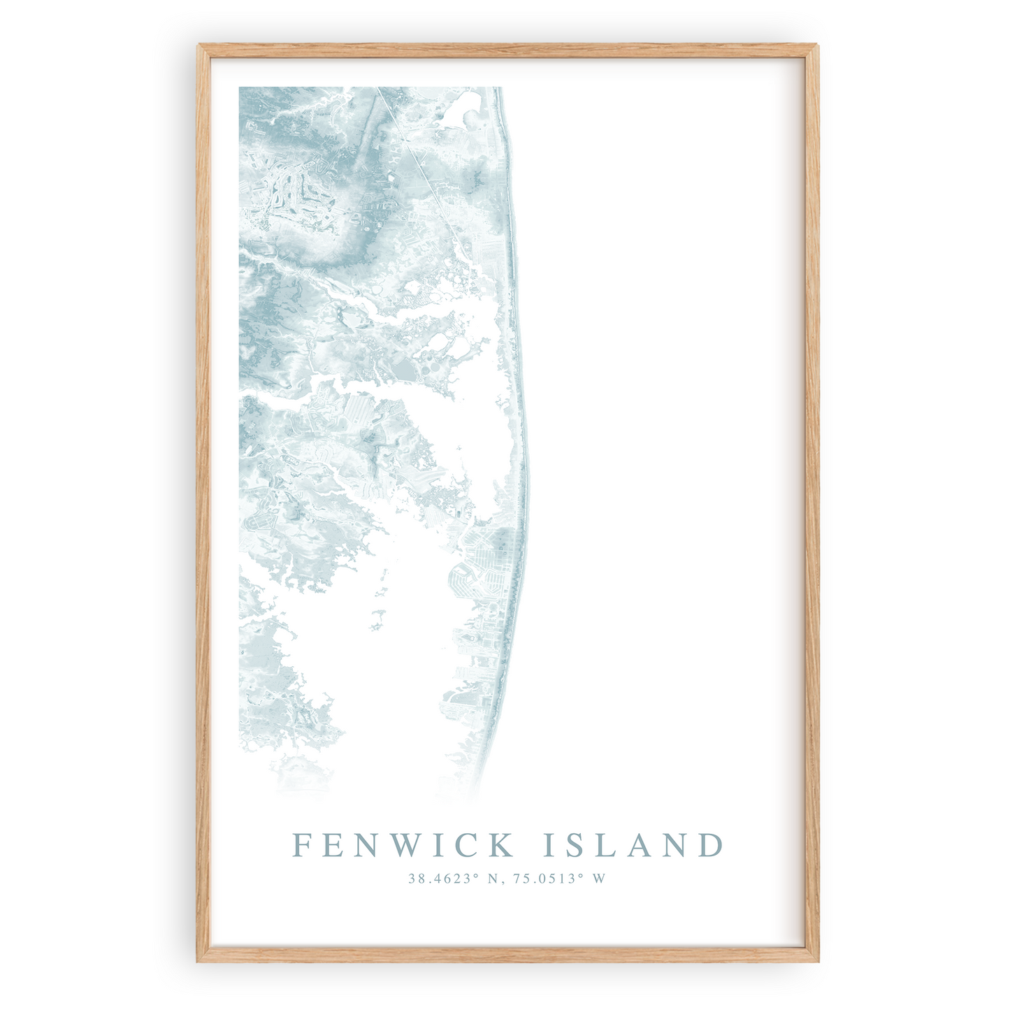 fenwick island delaware map print