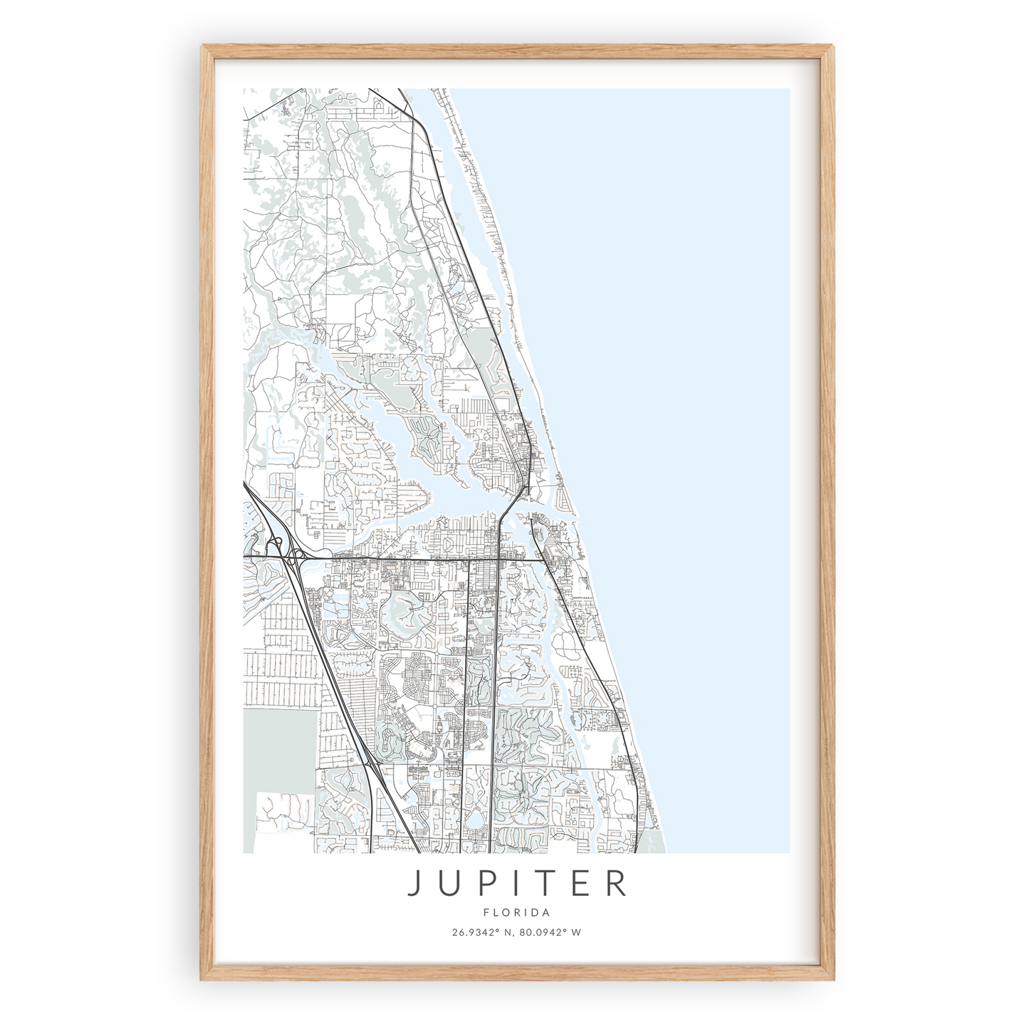 Jupiter Map Print
