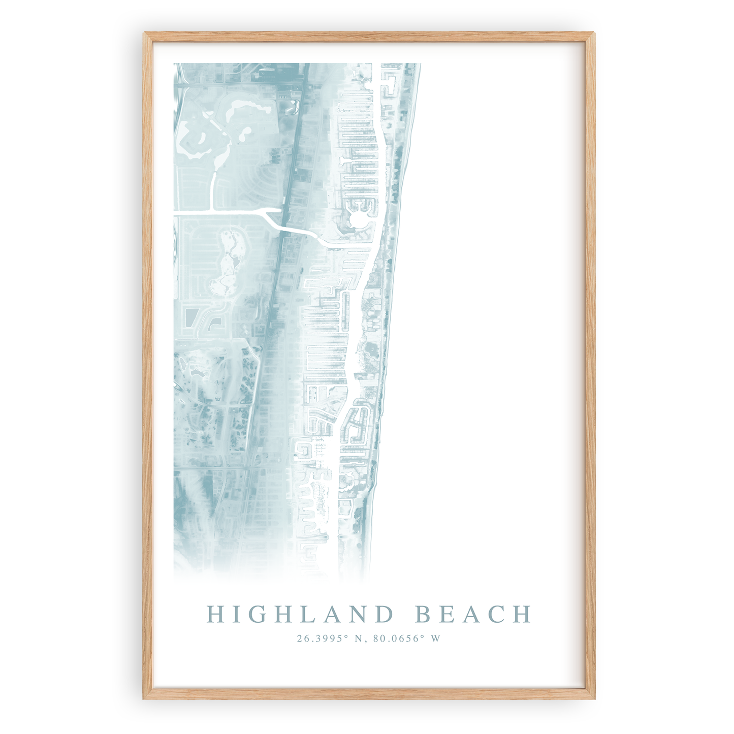 Highland Beach Map Print