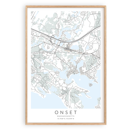 onset massachusetts map poster