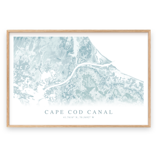 cape cod canal map print