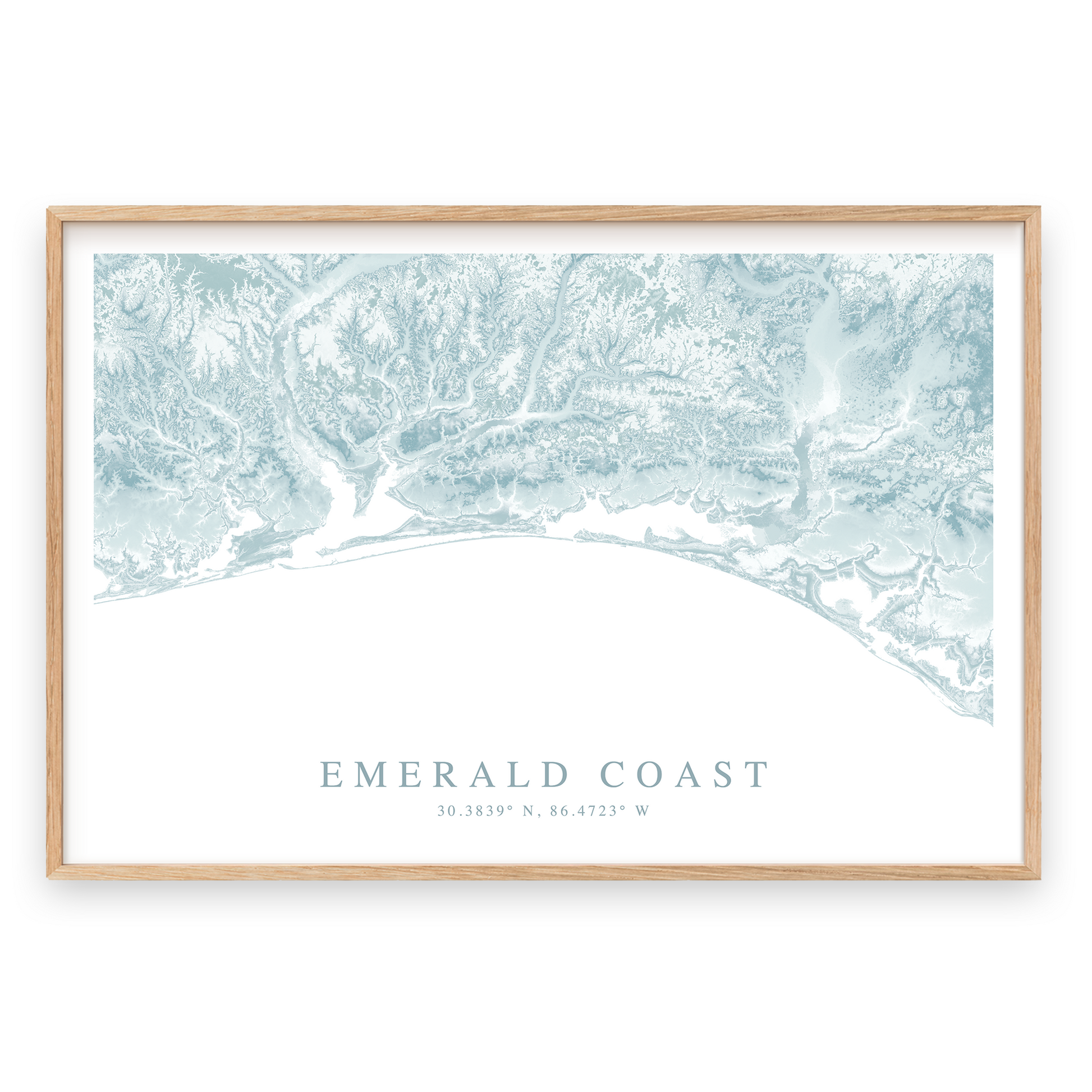 emerald coast florida map poster