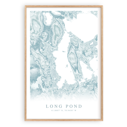 Long Pond MA Map Print